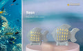 Tiziano Deko-Fisch Neon LED creme mit Timerfunktion, 2 Größen