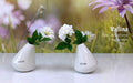 Vase schräg "Vallina" creme