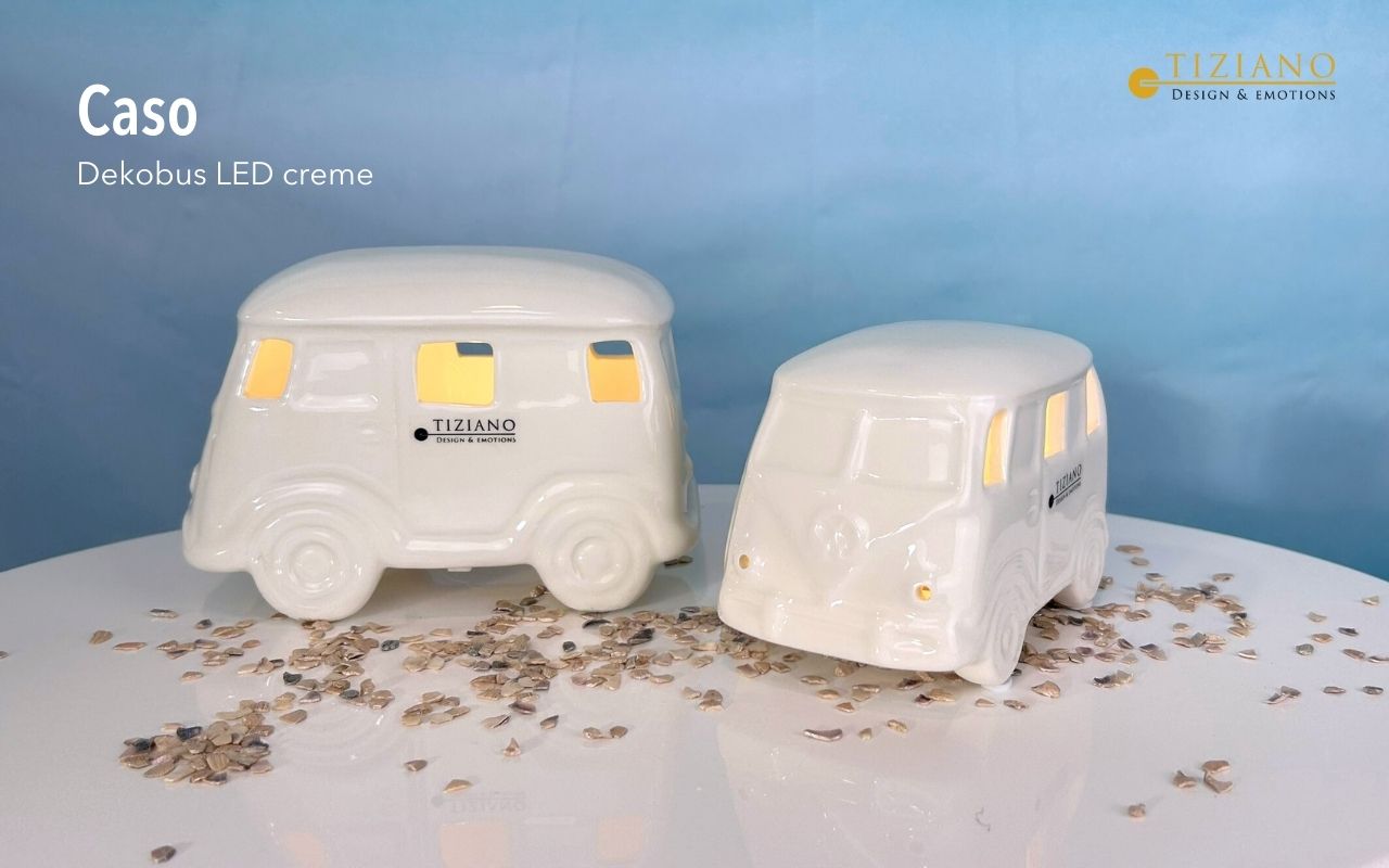 Tiziano Deko-Bus Caso LED creme mit Innenbeleuchtung, in 2 Größen