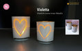 Glas Teelicht "Violetta"