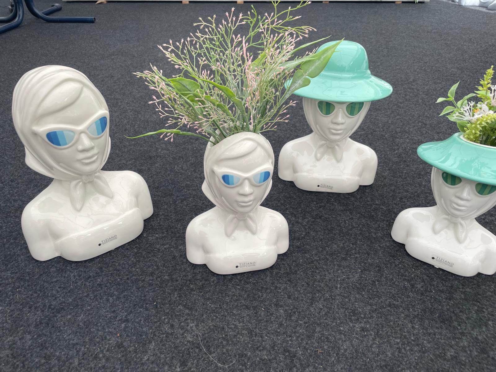 Tiziano Vase & Büste Tessa – stilvolle Eleganz mit maritimem Flair, 2Varianten/ 2Größen